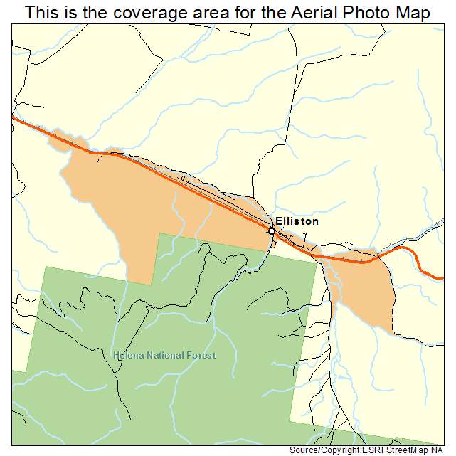 Elliston, MT location map 