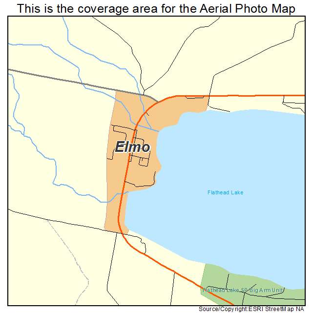 Elmo, MT location map 