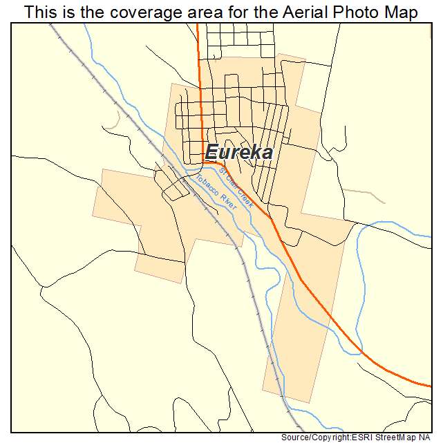 Eureka, MT location map 