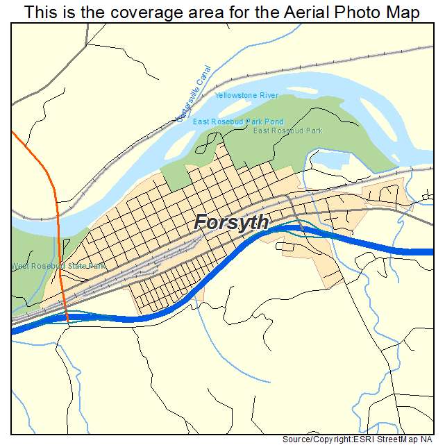 Forsyth, MT location map 