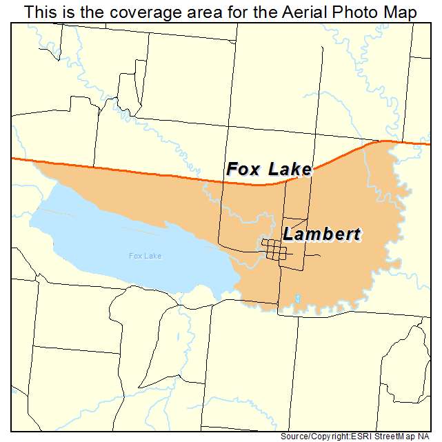 Fox Lake, MT location map 