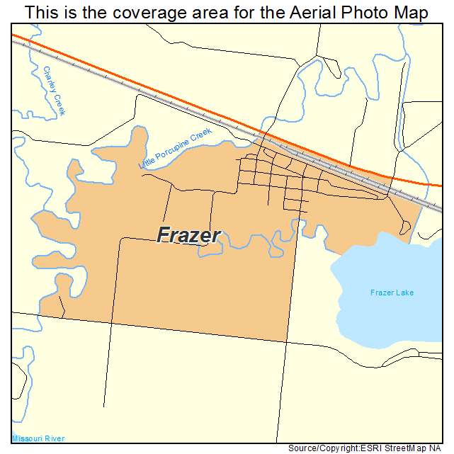 Frazer, MT location map 