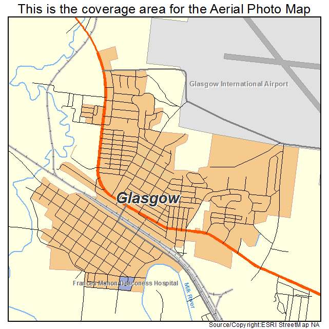 Glasgow, MT location map 