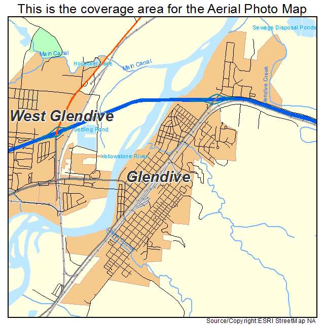 Glendive, MT location map 