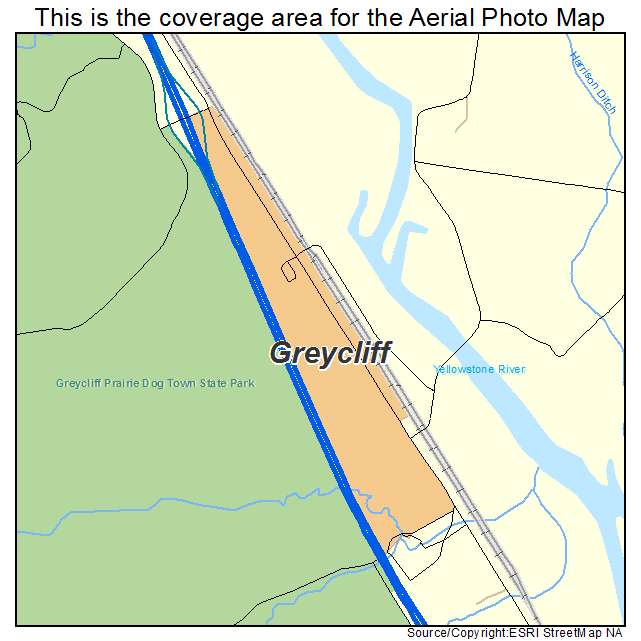 Greycliff, MT location map 