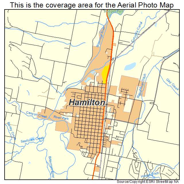 Hamilton, MT location map 