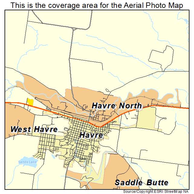 Havre North, MT location map 