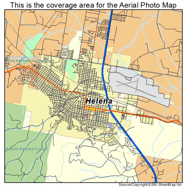 Helena, MT location map 