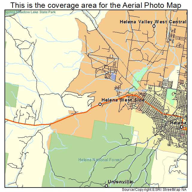 Helena West Side, MT location map 