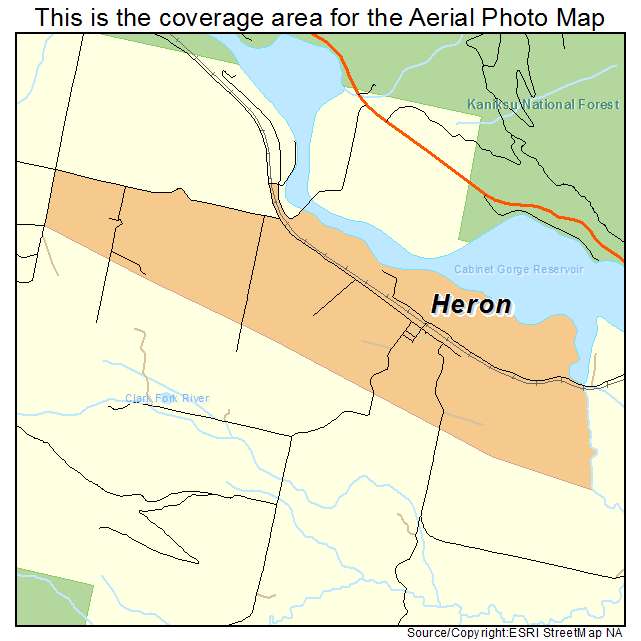 Heron, MT location map 