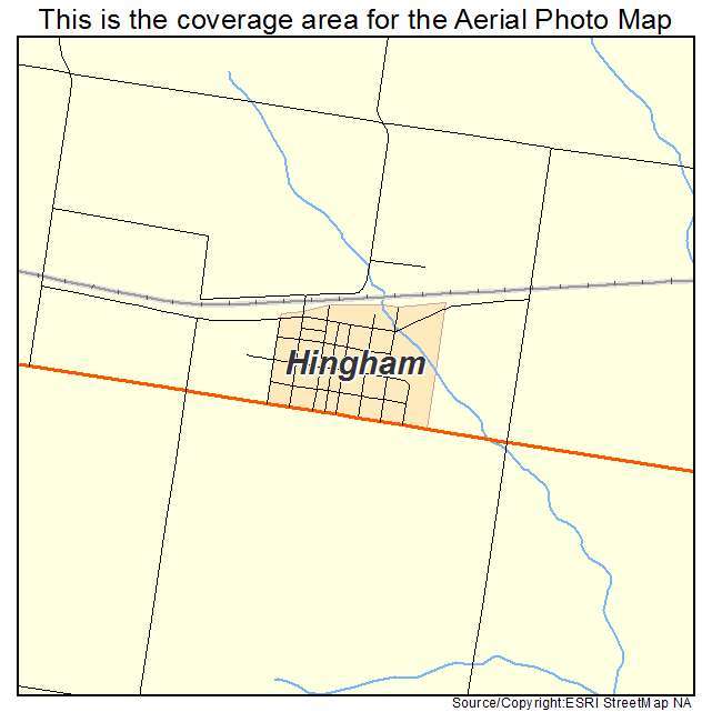Hingham, MT location map 
