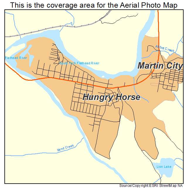 Hungry Horse, MT location map 