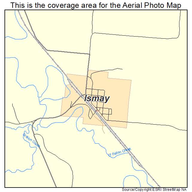 Ismay, MT location map 