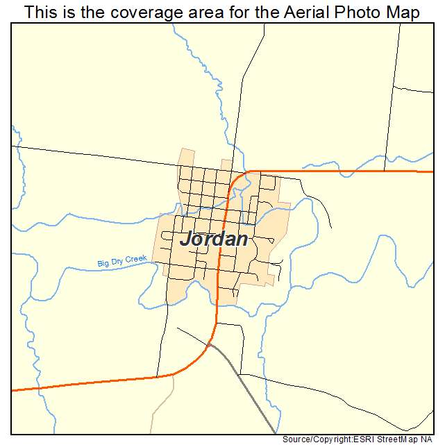 Jordan, MT location map 