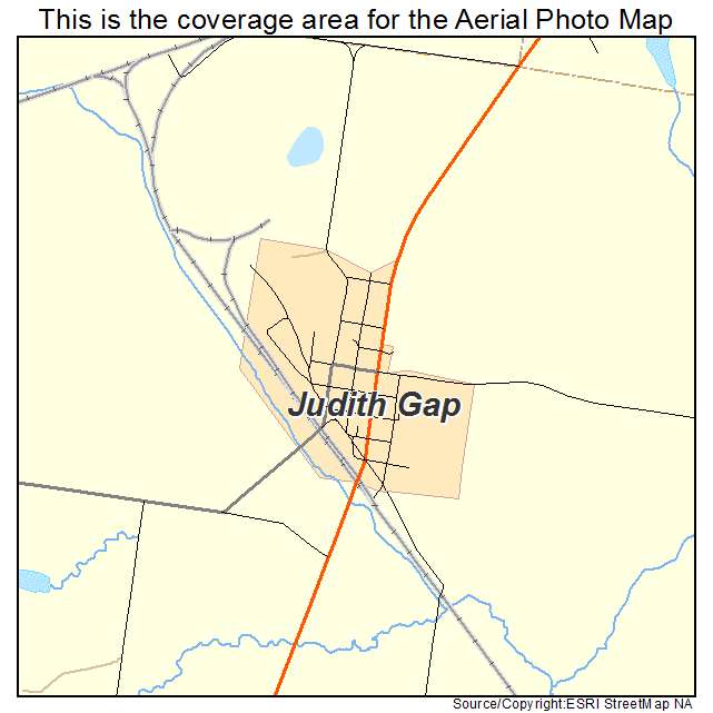 Judith Gap, MT location map 
