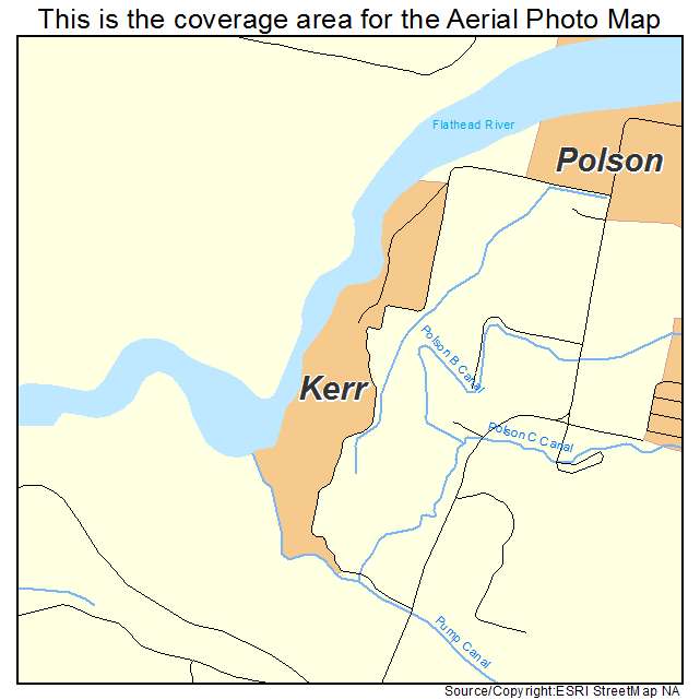 Kerr, MT location map 