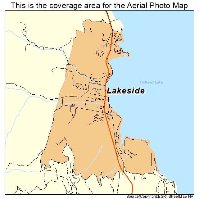 Lakeside, MT location map 