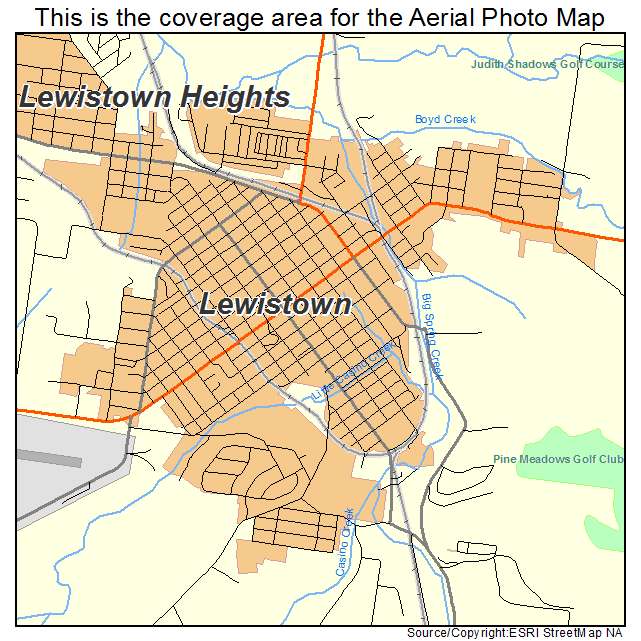 Lewistown, MT location map 
