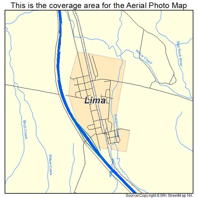 Lima, MT location map 