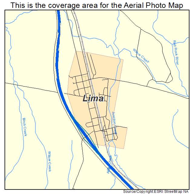 Aerial Photography Map of Lima, MT Montana