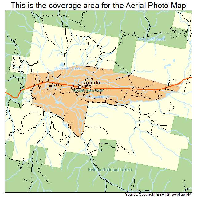 Lincoln, MT location map 