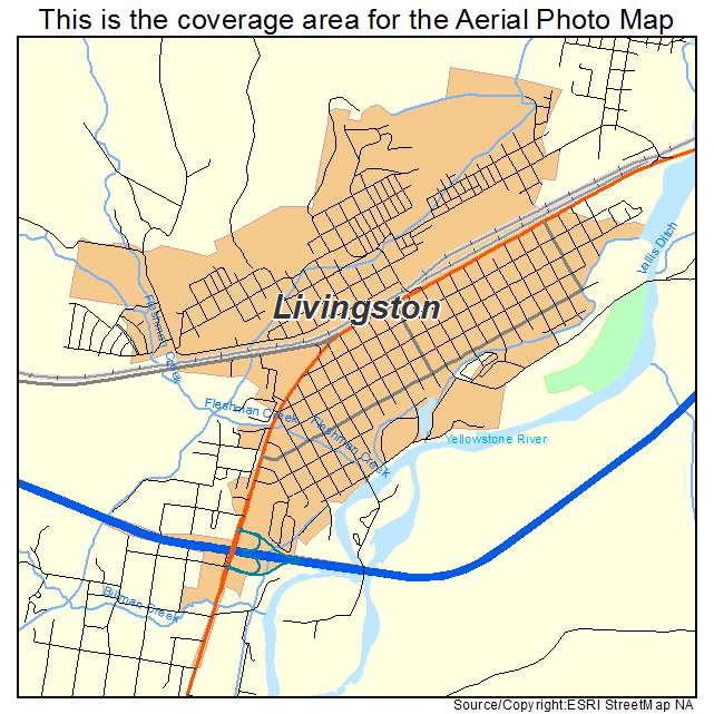 Livingston, MT location map 