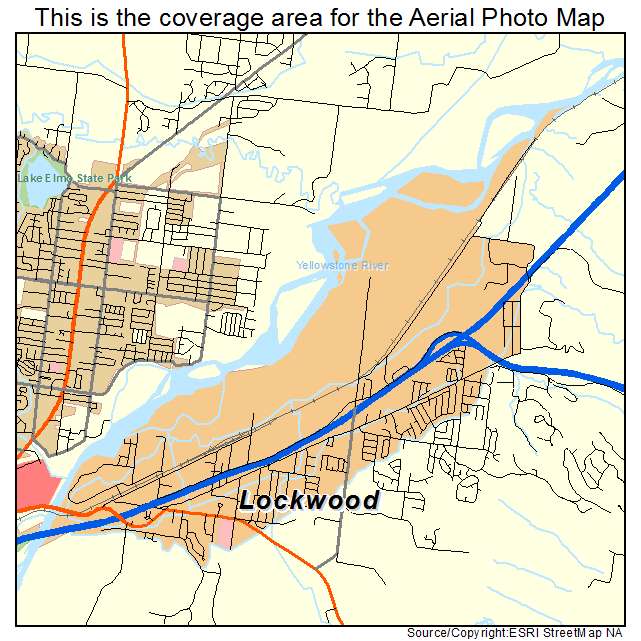 Lockwood, MT location map 