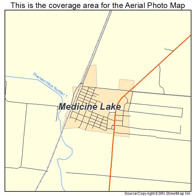 Medicine Lake, MT location map 