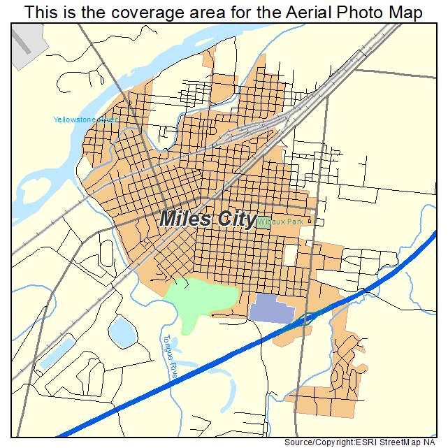 Miles City, MT location map 