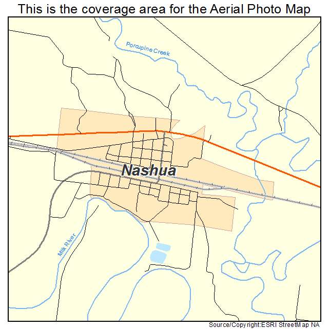 Nashua, MT location map 