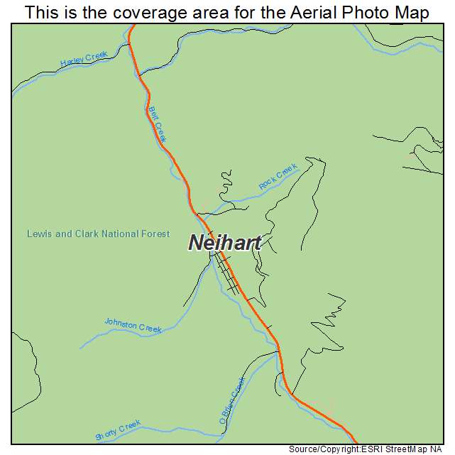 Neihart, MT location map 