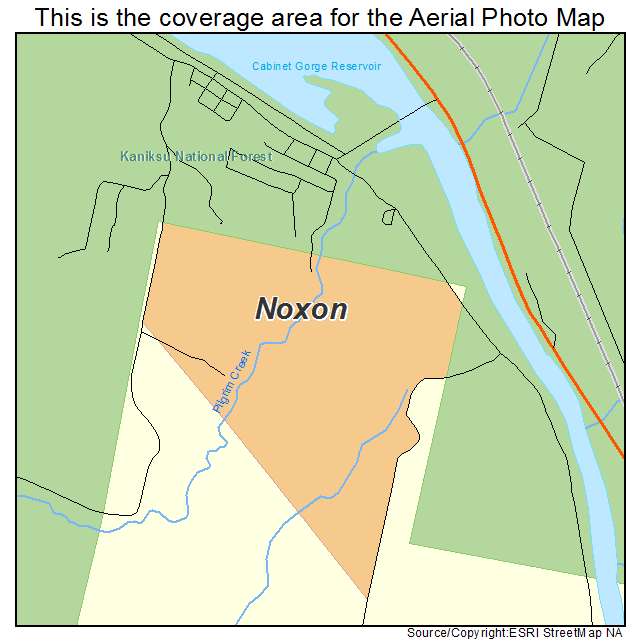 Noxon, MT location map 