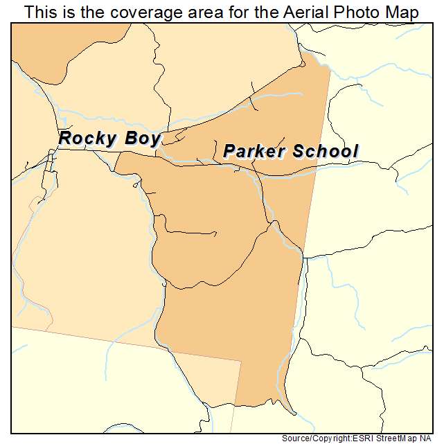 Parker School, MT location map 