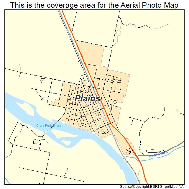 Plains, MT location map 