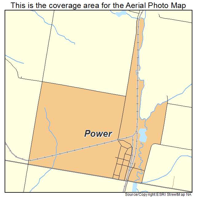 Power, MT location map 