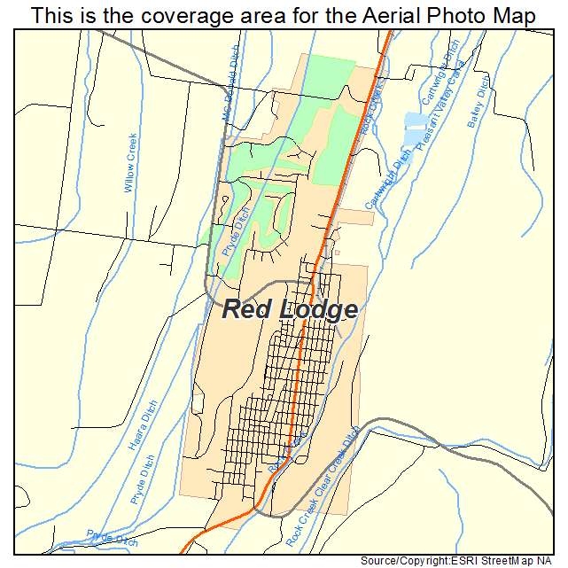 Red Lodge, MT location map 