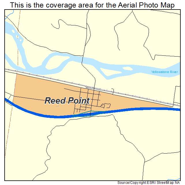 Reed Point, MT location map 