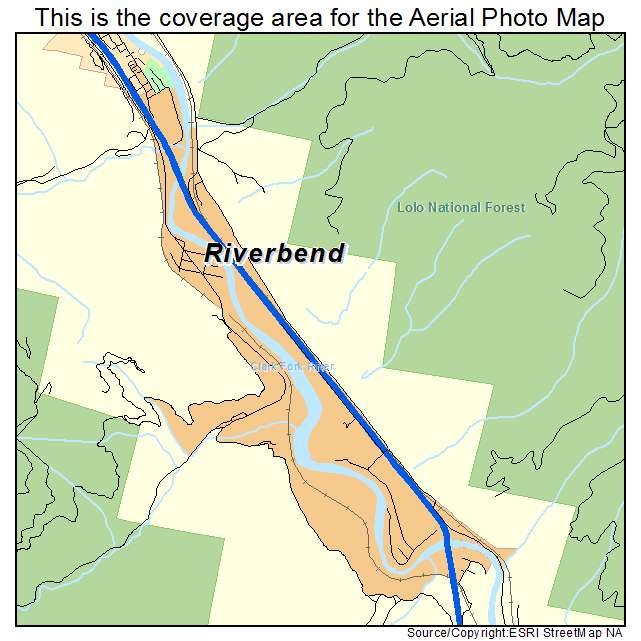 Aerial Photography Map of Riverbend, MT Montana