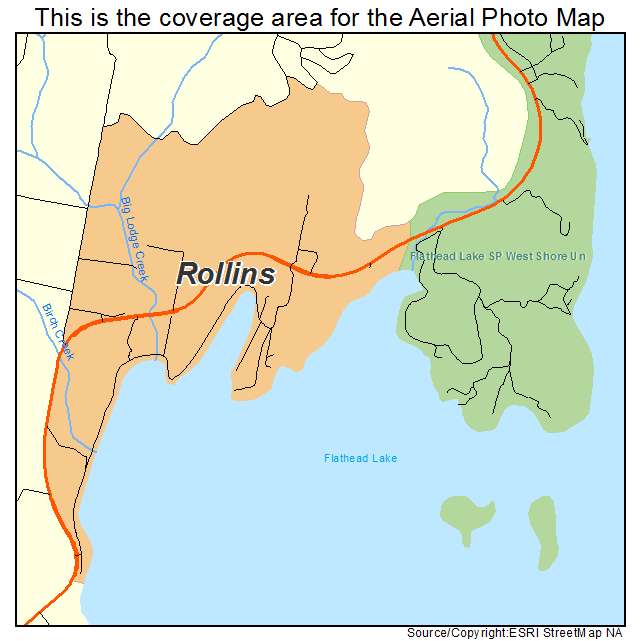 Rollins, MT location map 