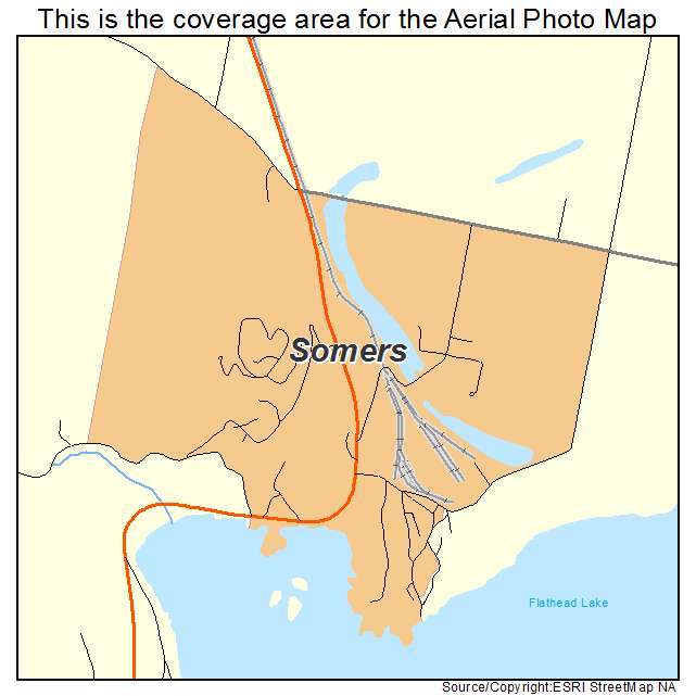 Somers, MT location map 
