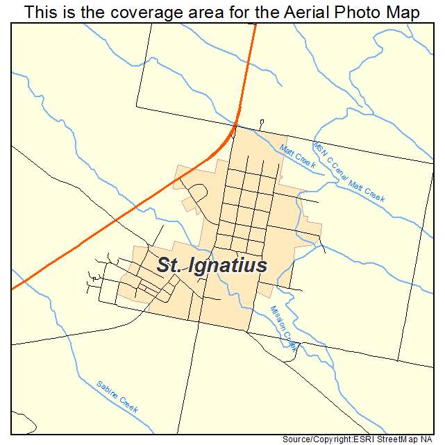 St Ignatius, MT location map 