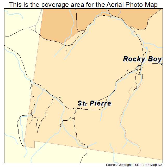 St Pierre, MT location map 