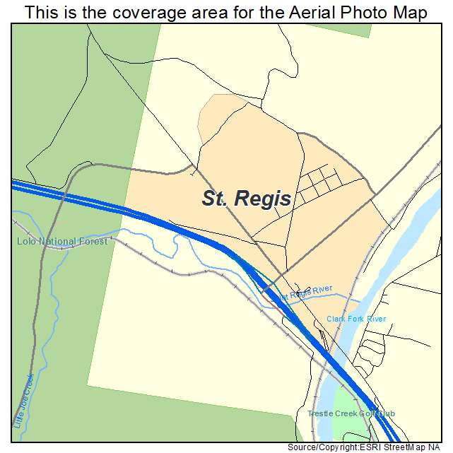 St Regis, MT location map 