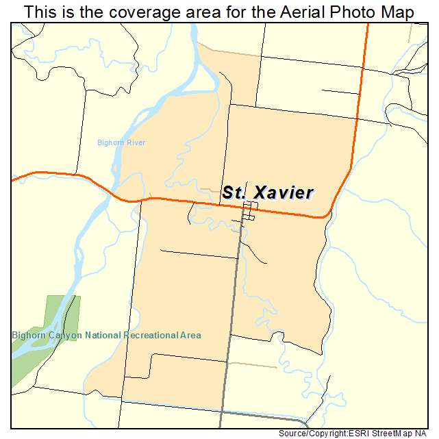 St Xavier, MT location map 