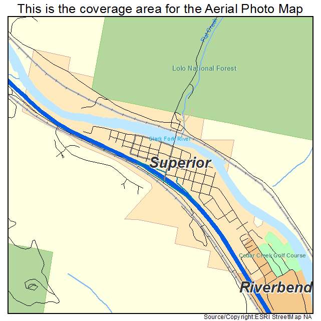 Superior, MT location map 