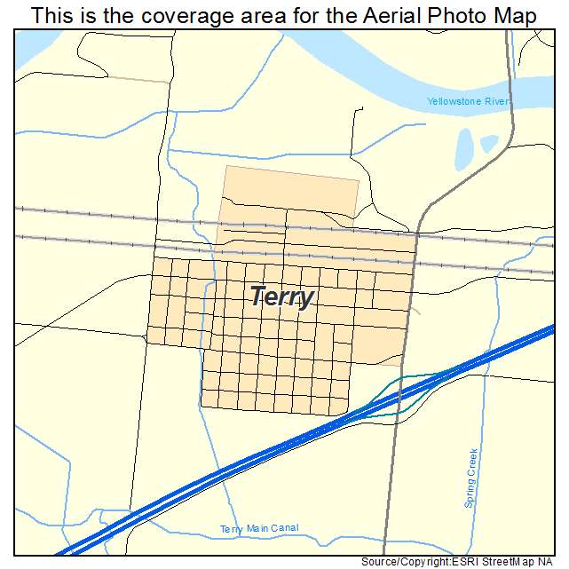 Terry, MT location map 