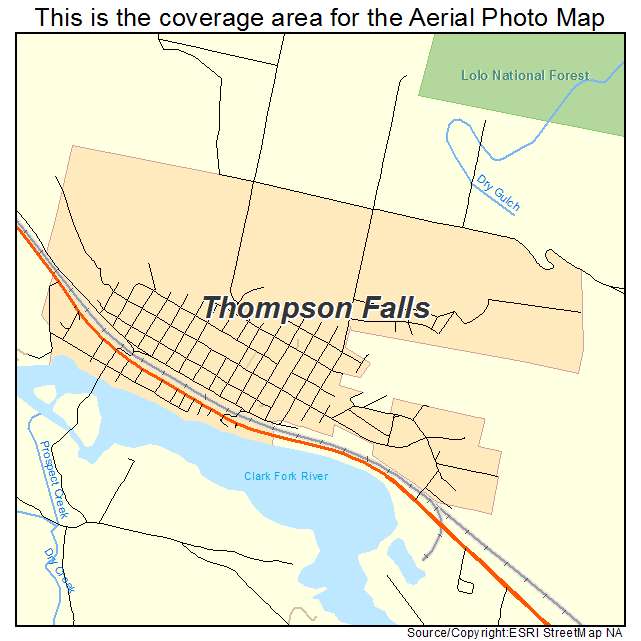 Thompson Falls, MT location map 