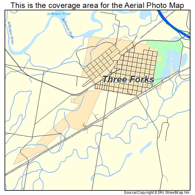 Three Forks, MT location map 