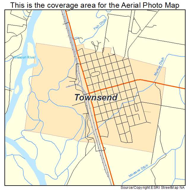 Townsend, MT location map 
