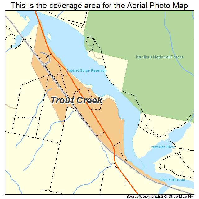 Trout Creek, MT location map 